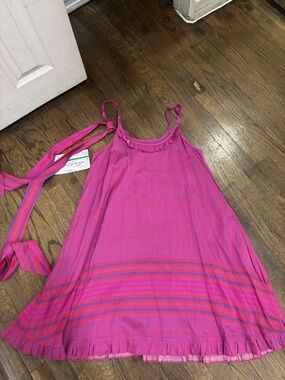 Hatch Pink and Orange Striped Mini Dress